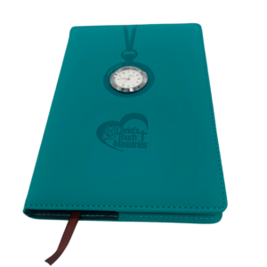 A5 Hardcover Leather Journal  Note Pad With Clock Pendant BRD03 - Image 4