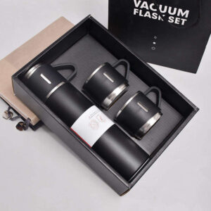 17 Oz Stainless Steel Thermos Flask with 3 Cups - Image 5