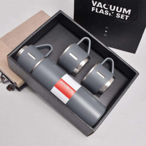 17 Oz Stainless Steel Thermos Flask with 3 Cups - Image 3